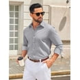 thumbnail image 3 of COOFANDY Men's Dress Shirt Casual Button Down Shirts for Men Untucked Shirt, 3 of 6