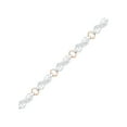 thumbnail image 2 of 10kt Two-tone Gold Womens Round Diamond Infinity Bracelet 1/4 Cttw, 2 of 2