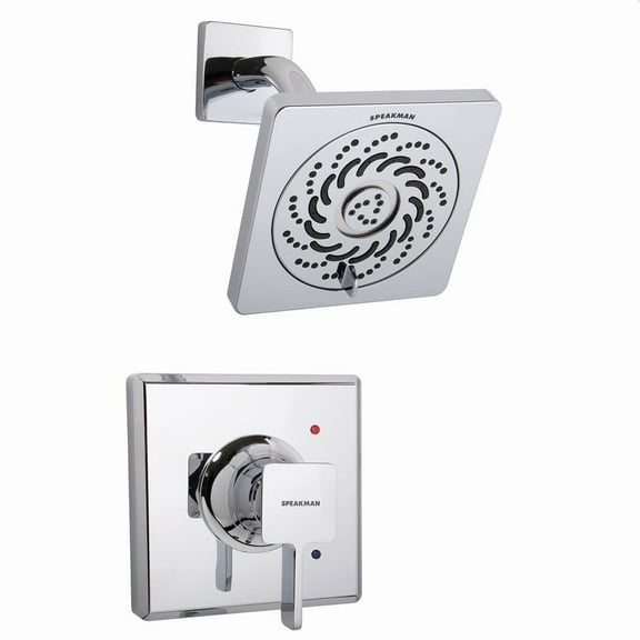 Speakman Kubos SLV-1310-UNI EasyInstall Universal Shower System Combination, Polished Chrome