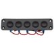 thumbnail image 2 of Panel de interruptores de palanca,Caja de panel de palanca con interruptor LED de 5 bandas,coche barco marino rv 12v encendido apagado interruptores s,panel de control de Zulema Panel de interruptores de palanca, 2 of 8