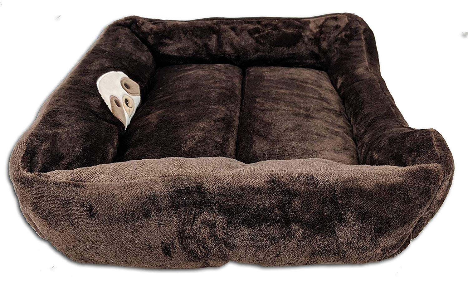 Bandit The Sloth - Brown Pet Bed for Cats and Small Dogs | Cute Sloth Theme to Help Cuddle Your Loved Ones