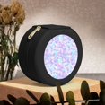 thumbnail image 6 of Fuzoiu Rainbow Scales Print Portable Jewelry Box,Round Mini Leather Travel Jewelry Case,Small Travel Jewelry Organizer,Jewelry Holder for Ring Necklace Earring for Women Girls-Black, 6 of 7
