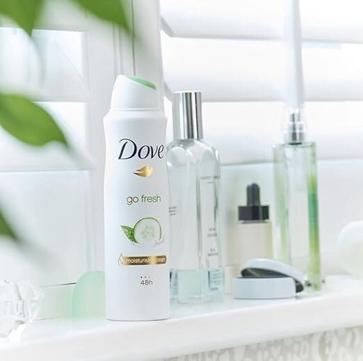 Dove Spray Cucumber Green Tea Antiperspirant Deodorant Spray 150ml -12 Pack