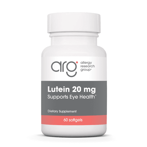 ARG Lutein 20 mg Key Eye Nutrient - Supplement to Support Eye Health - Delivers 20 mg Lutein with 1 mg Zeaxanthin - Carotenoid Antioxidant - Vegetarian & Hypoallergenic - 60 Servings - 60 Capsules