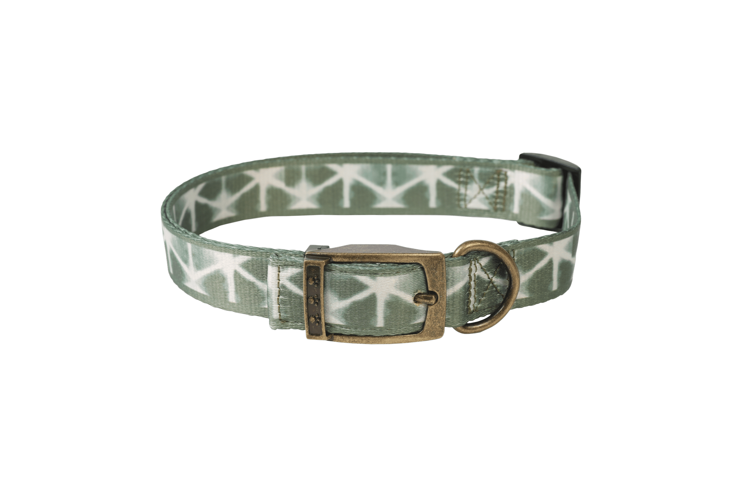 Vibrant Life Olive Chibori Dog Collar, Large