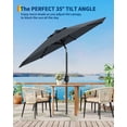 thumbnail image 4 of 9FT Outdoor Patio Umbrella, Outdoor Table Umbrella, Market Umbrella With Push Button Tilt and Crank, 8 Sturdy Ribs UV Protection Waterproof for Garden, Deck, Backyard, Pool, 4 of 7