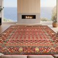 thumbnail image 2 of Design&I 4'x6' Ultra Soft Area Rug, Boho Vintage Throw Lattice Interlocking Motifs Ru Door Felpudo None Fluffy Washable Non Shedding for Bedroom Living Room Home Office, 2 of 7