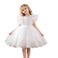 thumbnail image 2 of ATOGUTA Formal Dresses for Girls White Sleeveless Tulle Formal Wedding Pageant Party Fancy Princess Ball Gown Dresses 2T-12, 2 of 7