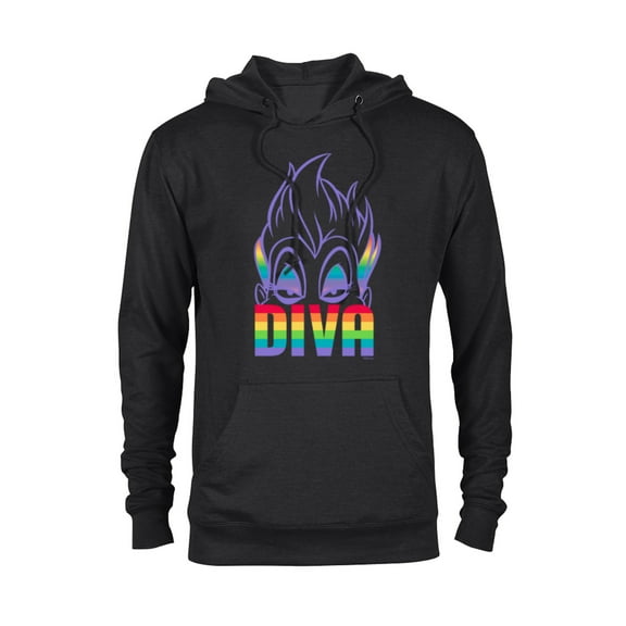 Disney Villains Ursula Diva Pride - Pullover Hoodie for Adults - Customized-Black