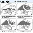 thumbnail image 3 of Parasol para Parabrisas de Coche con Diseño de Mascota (59 X 33) iClover Lindo Diseño de Dibujos Animados Parasol Delantero para Parabrisas de Coche Parasol Plegable Plateado - Revestimiento UV para Deflector de Rayos UV, 3 of 7
