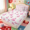 thumbnail image 2 of Manfei Snowy Christmas Animals Zipper Twin Comforter Sets with Fitted Sheet and 2 Pillowcases,Merry Xmas Zipper Bedding Set,Xmas Reversible,4pcs, 2 of 7