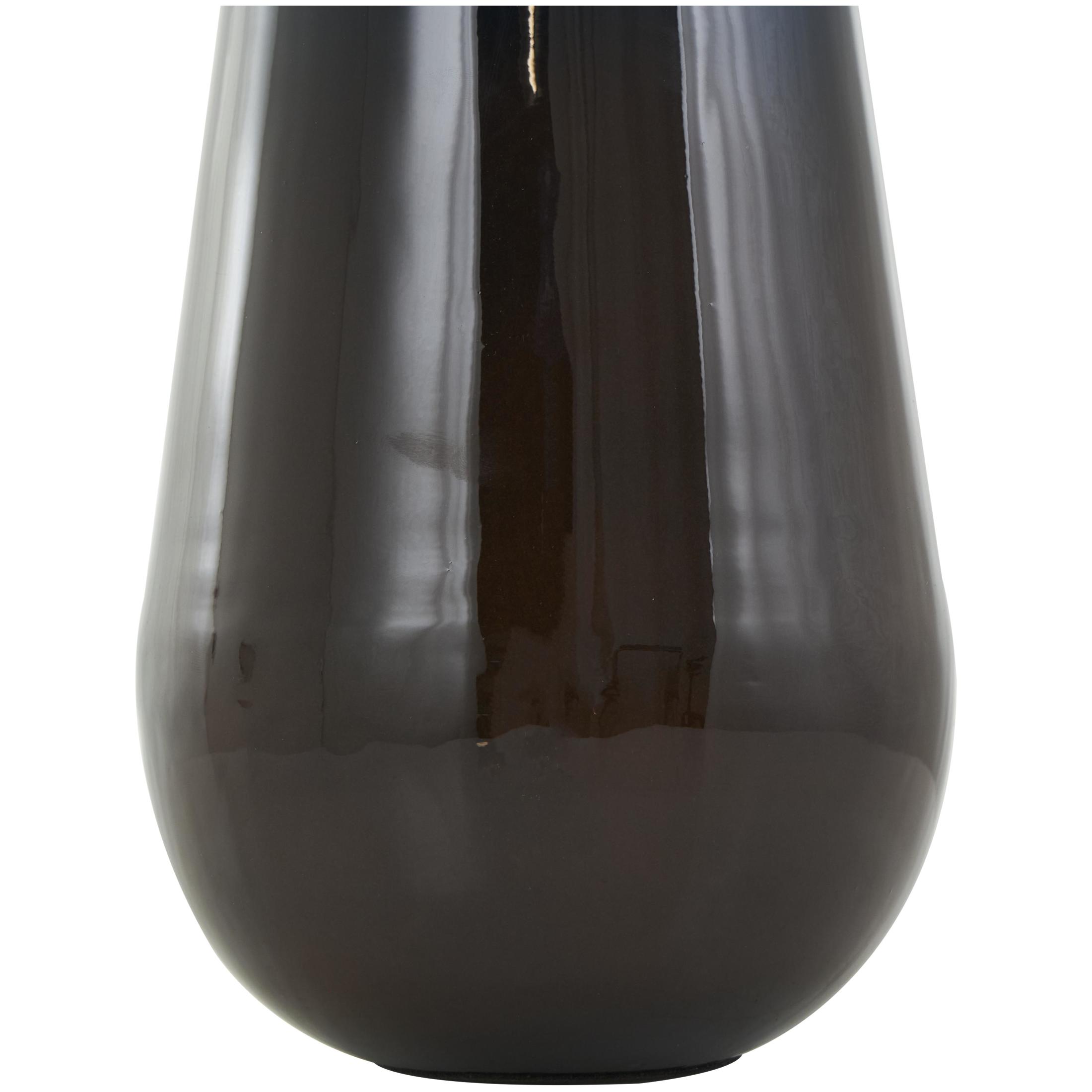 DecMode 16" Ombre Blue Metal Vase with Brown Accents