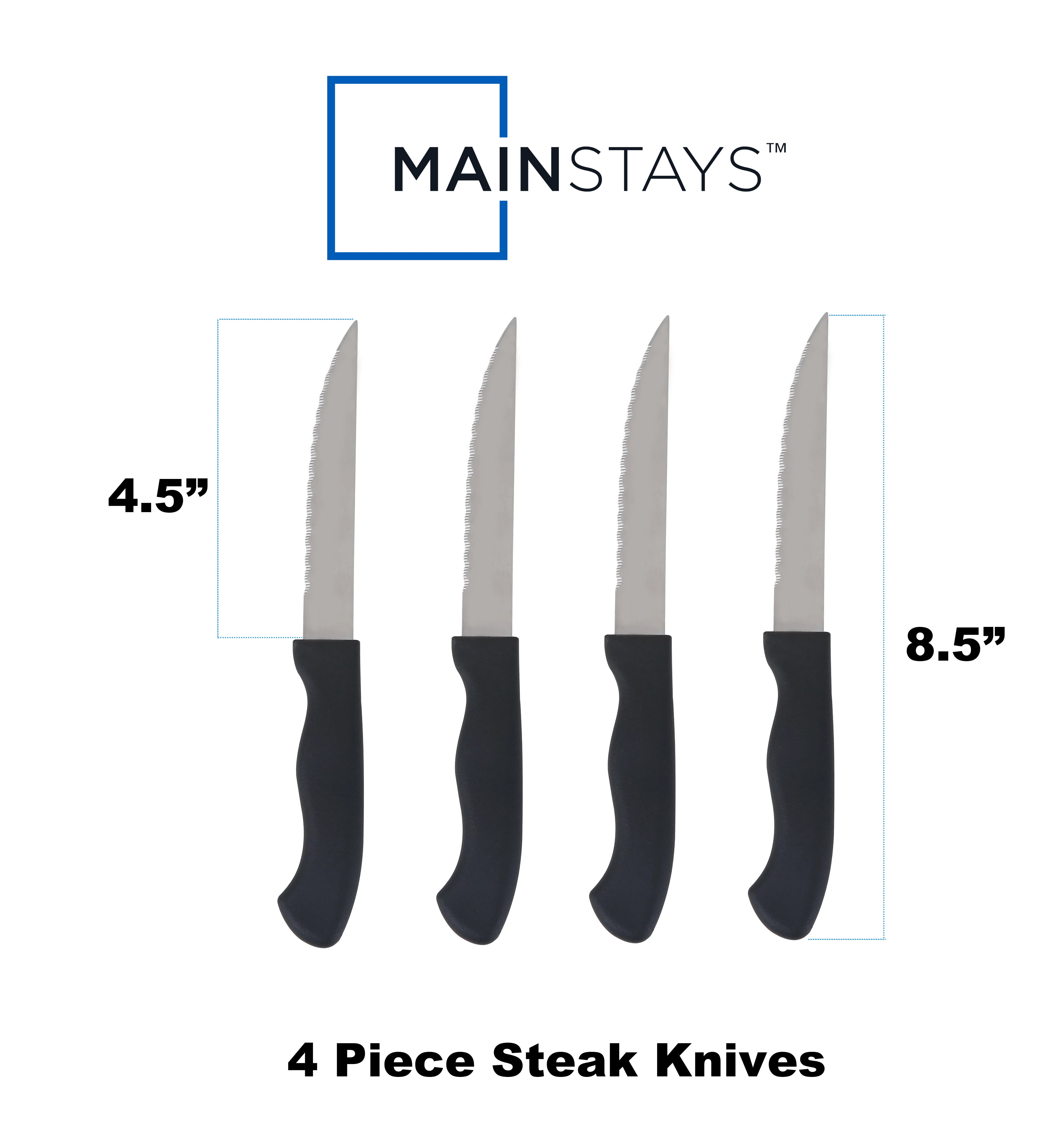 Wuyi 4 Piece High Carbon Stainless Steel Steak Knife Set
