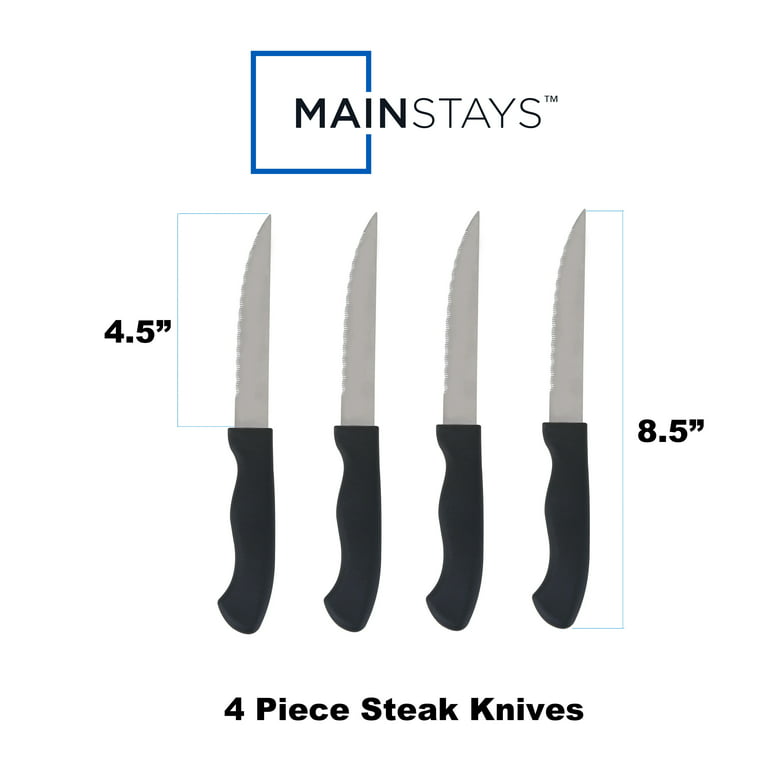 Mainstays Stainless Steel 3 Piece Color Knife Set with Soft Grip Handles, Multicolor