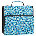 thumbnail image 5 of FORMRS Zipper Binder with Shoulder Strap 2-inch Ring 500 Sheet Capacity File Bag, Blue Daisy Pattern, 5 of 5