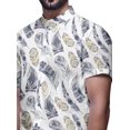 thumbnail image 4 of BESTMAN Printed Shirts For Men Short Sleeve Button Down Casual Cotton Shirt, 4 of 5
