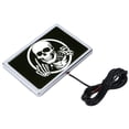 thumbnail image 3 of DC12V 4x6in LED Flag Light Skeleton Pattern Universal Accessory for Motorcycles UTVs ATVsChrome Frame, 3 of 14