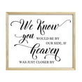 thumbnail image 1 of We Know You Would Be By Our Side, If Heaven Was Just Closer By Wedding Sign Decor Party Print Memorial Signage, 1 of 1