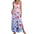 thumbnail image 2 of Censtreet Womens Sleeveless Nightgown Summer Full Slip Nightshirt Print Nightwear Full Length Loungewear Soft Nightdress, 2 of 8
