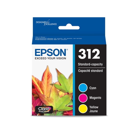 Cartucho de tinta Epson 312 Claria Photo HD de capacidad estándar
