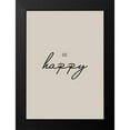 thumbnail image 2 of Mi, Suki 14x18 Black Modern Framed Museum Art Print Titled - Be Happy, 2 of 5