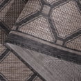 thumbnail image 5 of SAFAVIEH Courtyard Fisher Geometric Quatrefoil Indoor/Outdoor Area Rug, 6'7" x 6'7" Round, Natural/Black, 5 of 12
