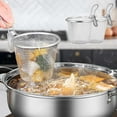thumbnail image 3 of Stainless Steel Mesh Skimmer Strainer Basket For Kitchen Cooking Noodle Soup Hot Pot Frying Filter Scoop Utensil Size 2.36X2.83X3.54 Inch Durable Cooking Tool, 3 of 9
