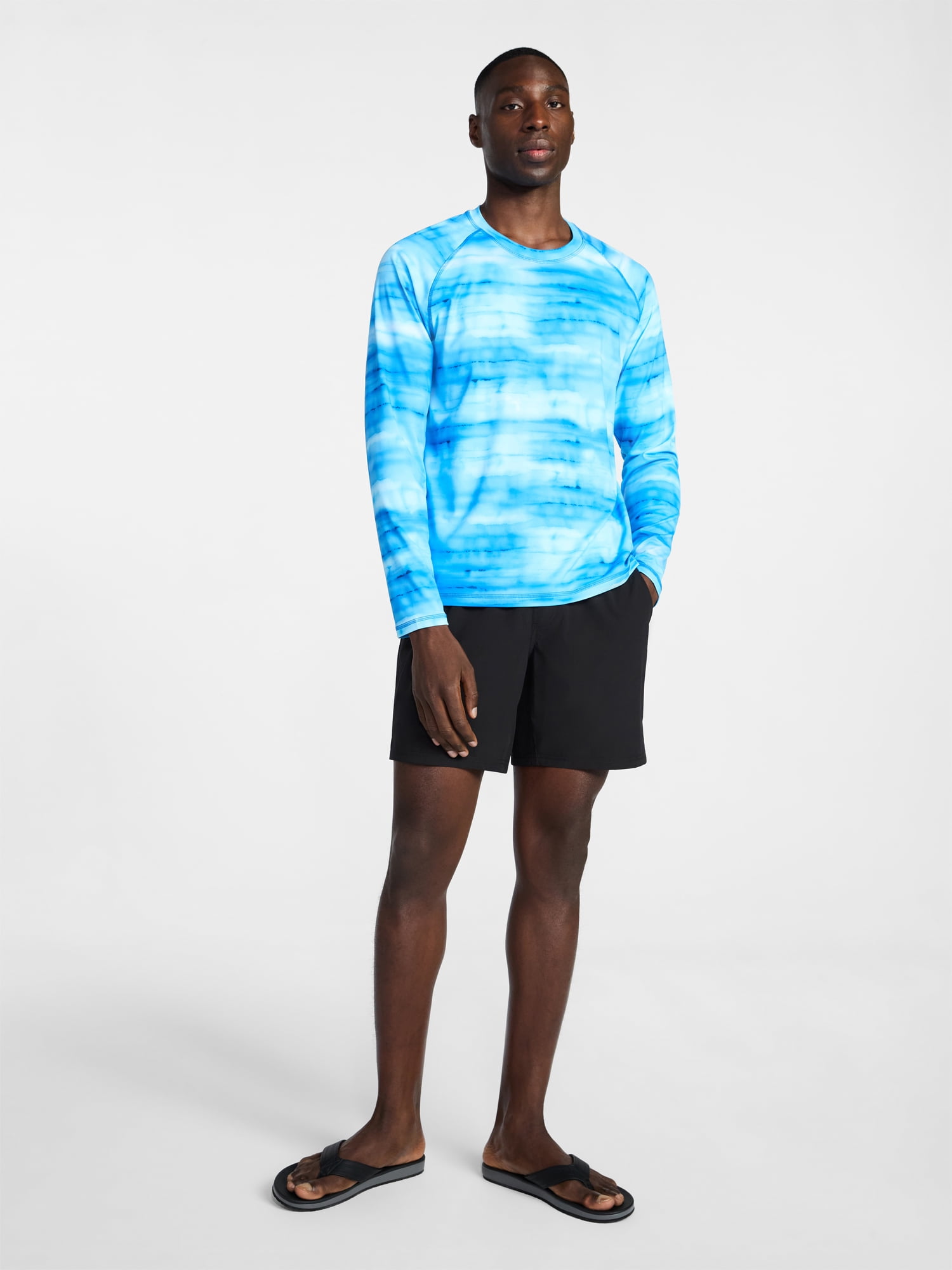 George Men's and Big Men's Rash Guard with Long Sleeves, Sizes S-3XL
