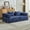Dark Blue, variant on GVN Space-Saving Compressied Sofa with Fixed-Shape Frame and 2 Seat, Convertible Couch with No Assembly Required and Chenille Fabric for Living Room, Bedroom, Black