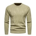 thumbnail image 2 of Fesfesfes Sweater for Men Fashion Fall And Winter Sweater Pullover Bottom Knit Color Blocking Sweater Crewneck Under 10$, 2 of 9