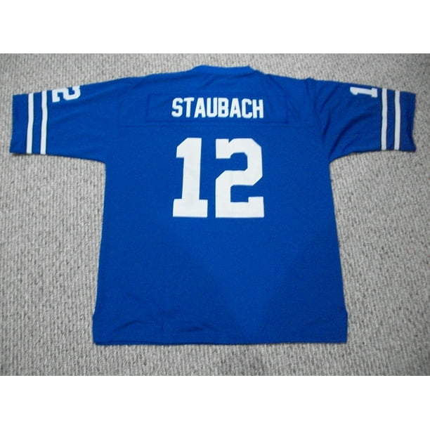 Roger Staubach Jersey #12 Dallas Unsigned Custom Stitched Blue Football New No Brands/Logos Sizes S-3XL