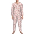 thumbnail image 3 of Sikiie Pig Mens Pajama Set, Soft Warm Long Sleeve Sleepwear, Cozy Button-Down Pjs for Men-Medium, 3 of 7