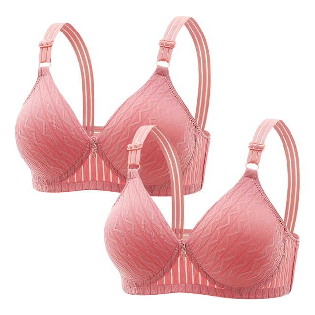 Yuyuzo 2PCS Wireless Bra for Women Push up Comfy Seamless Bralettes Soft Full Coverage Everyday Bra