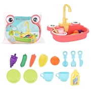 Kitchen Kids Mini Water Dispenser Electric Dishwasher Pretend Play House Games Role Playing Food Summer Kitchen Toys For Girls