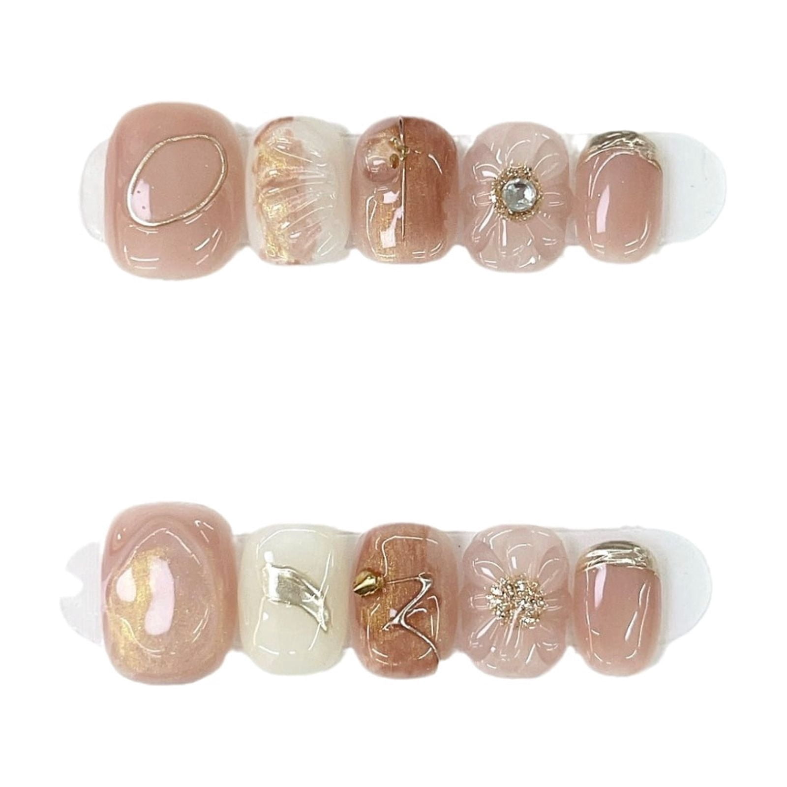 Cute styling glue small short armor hand-worn nail piece light luxury pure handmade high quality control nail