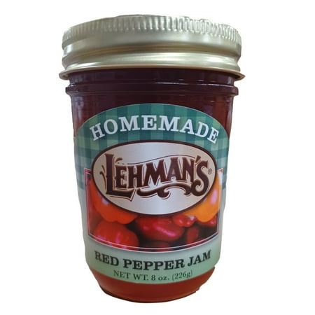 Lehman's Homemade All Natural Preserves Spread, No Preservatives, 8 Oz, Red Pepper Jam