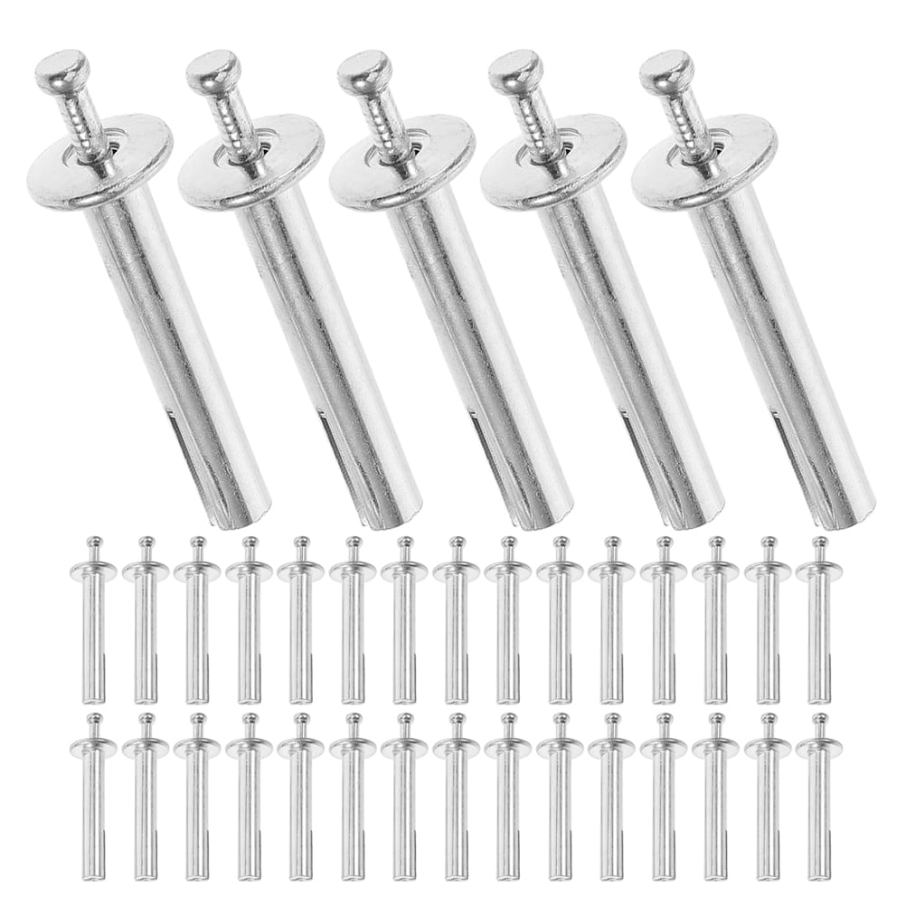 Masteelf 100pcs Expansion Fastener Nails 8x50mm Drive-In Anchor Nails For Concrete Walls Heavy Duty Wall Screws Metal Bolt For Concrete And Masonry Anchors