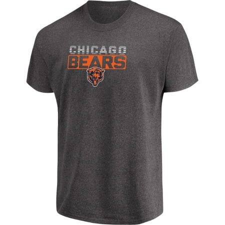 Doeskin Heather - Men's Majestic Heathered Charcoal Chicago Bears Come Into Play T-Shirt