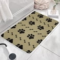 thumbnail image 3 of Paw Prints and Bones Flannel Non Slip Door Rugs,Washable Door Mats Indoor,Decorative Door Mats,Dirt-Resistant and Absorbent Doormat for Entrance,Bedroom,Kitchen,Bathroom,31.5x17in(80x43cm), 3 of 4