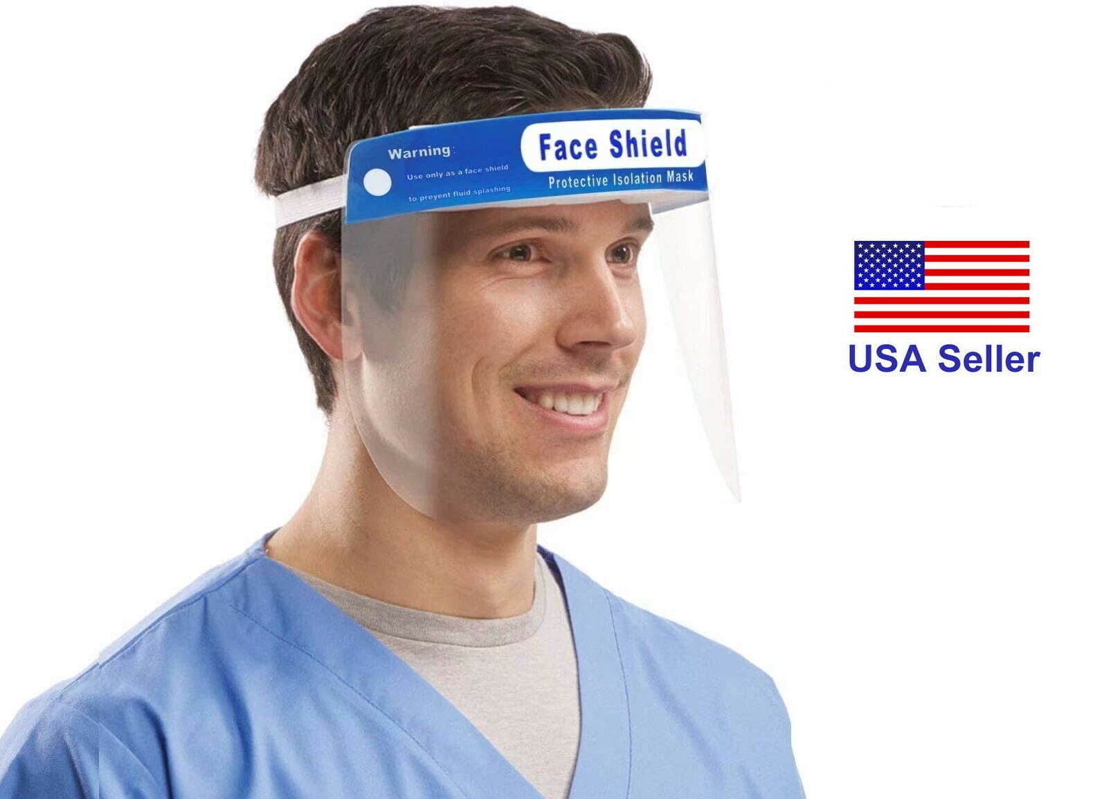 Full Face Protective Shield Visor Eye & Head Protection Face Shield Protect Face and Eyes with Adjustable Band