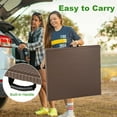 thumbnail image 6 of Costway 5 ft Folding Picnic Table Outdoor Dining Table with Rattan Grain HDPE Tabletop Brown, 6 of 11