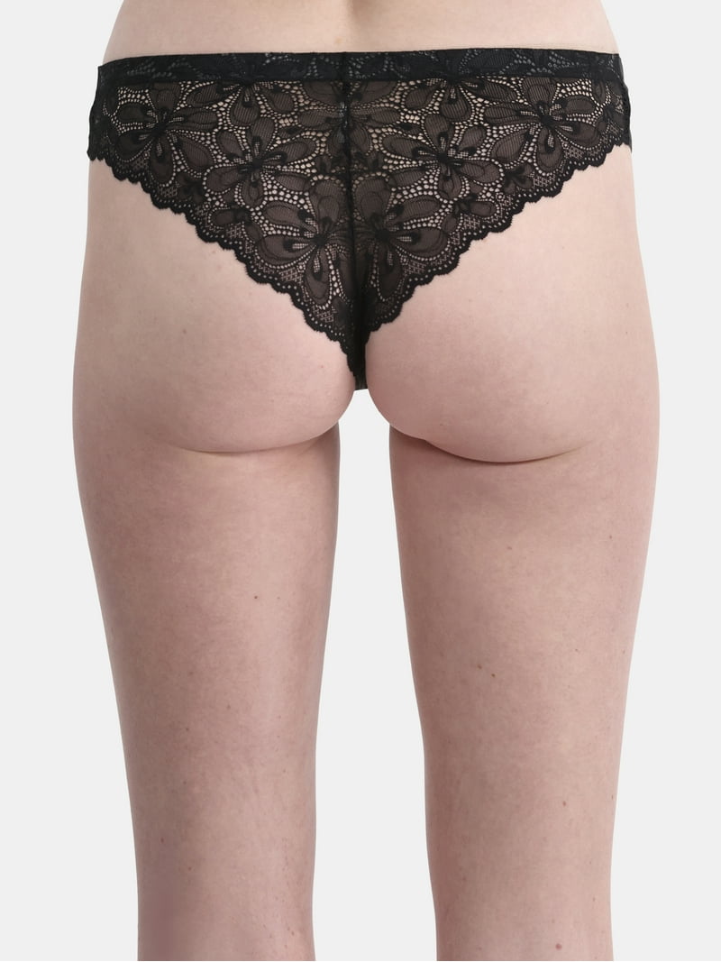 No Boundaries Micro Sheer Lace Cheeky Panties Women, Ultra Cheeky