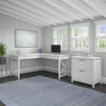 thumbnail image 4 of Bush Furniture Key West 60W L Shaped Desk with 2 Drawer File Cabinet, 4 of 4