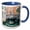 Blue/White, variant on 3drose, Italy, Venice. Canal and Bridge, 11oz Two-tone Black Mug