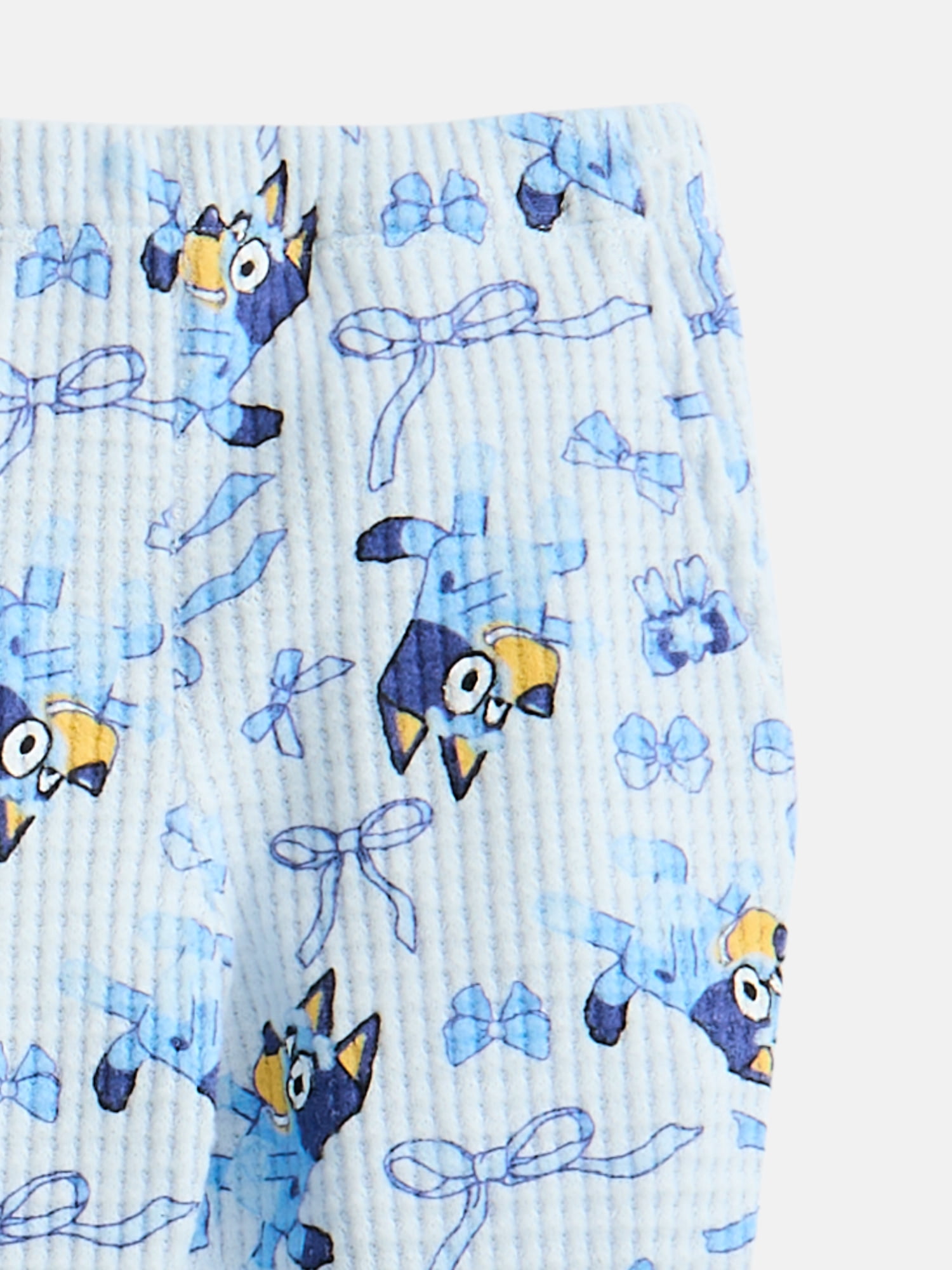 Bluey Baby Girls Waffle Knit Top and Pants Set, 2-Piece, Sizes 0M-24M