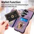 thumbnail image 2 of Asuwish Phone Case for Samsung Galaxy S26 Ultra 5G Wallet Cell Cover with Tempered Glass Screen Protector Slim Lanyard Wrist Strap RFID Ring Stand Credit Card Holder Slot S26Ultra 26 Women Men Purple, 2 of 10