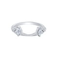 thumbnail image 1 of Round & Marquise Shape White Cubic Zirconia Wrap Enhancer Guard Ring in 14K White Gold Ring Size - 10.5, 1 of 3