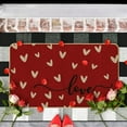 thumbnail image 2 of Valentine's Day Red Heart Bow Doormat Scalloped Edge Heart Welcome Door Mat 23 x 16 Inch Cute Flowers Artificial Coir Non Entrance Rugs for Indoor Outdoor Kitchen Decor, 2 of 5