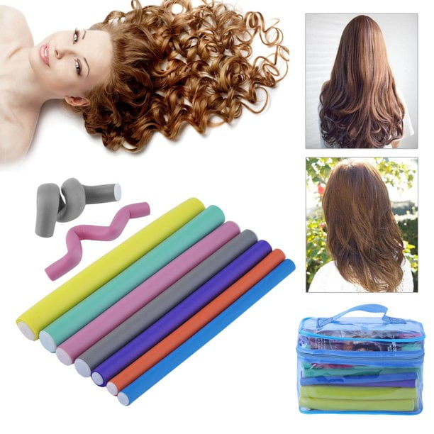 42Pcs 7'' Foam Hair Rollers, Heatless Hair Curlers Flexi Rods, Hair Curlers DIY Hair Styling Tool for Short, Medium, Long Hair 42Pcs 7'' Foam Hair Rollers, Heatless Hair Curlers Flexi Rods, Hair Curlers DIY Hair Styling Tool for Short, Medium, Long Hair