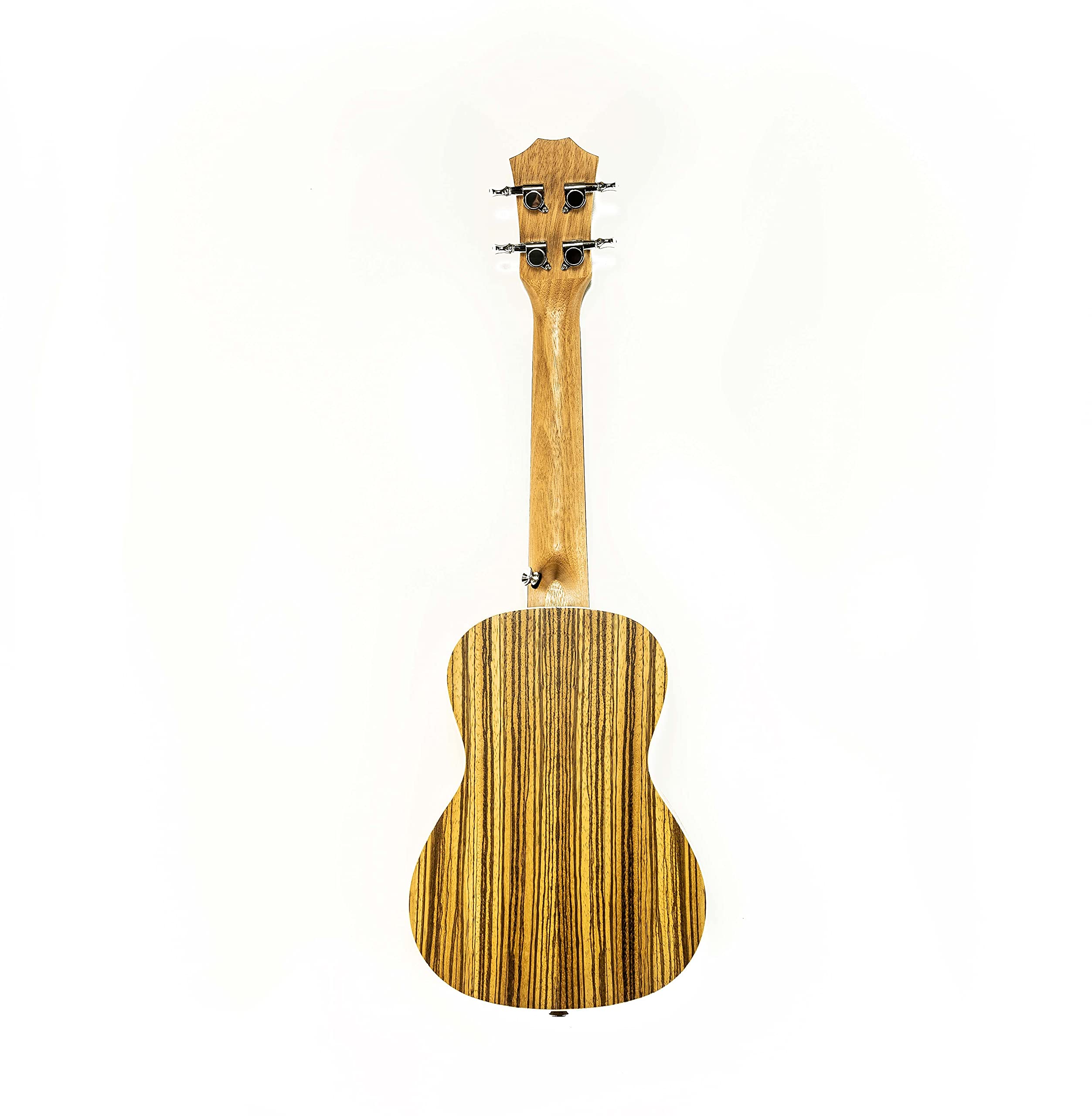 Barcelona Zebra Wood Concert Ukulele Bundle with Gig Bag, Tuner, Strap, Austin Bazaar Instructional DVD, and Polishing Cloth